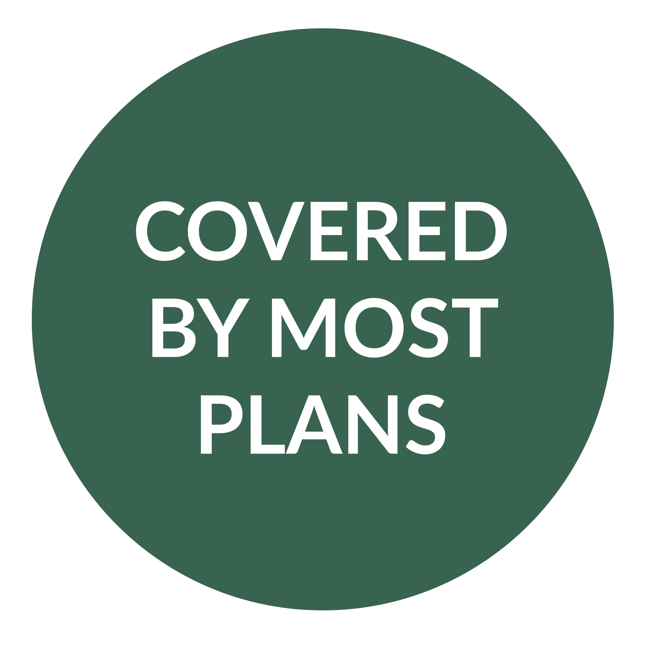 Covered by most plans